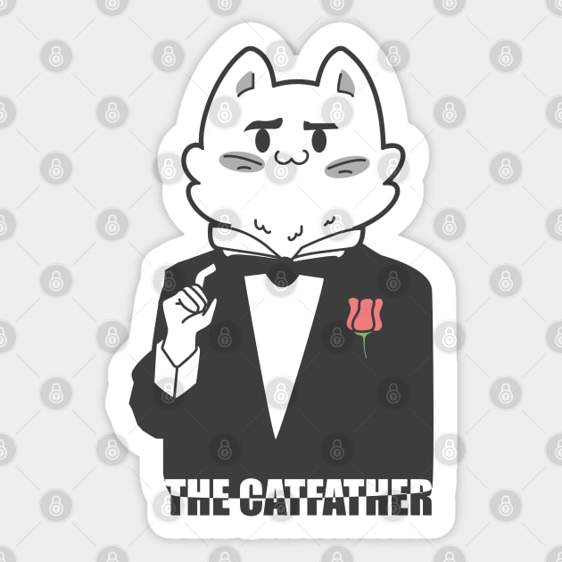 the catfather Sticker by ArtStopCreative